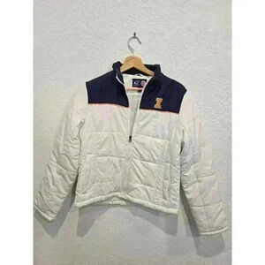 Illinois white puffer jacket sz Medium